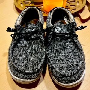 Ised dark gray hey Dude slip-on . Excellent condition